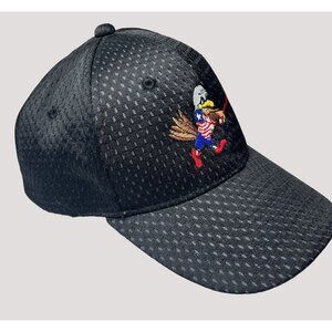 BALD Eagle Mascot Unisex OS Bird Animal Black Snapback Trucker Mesh Base…‎
